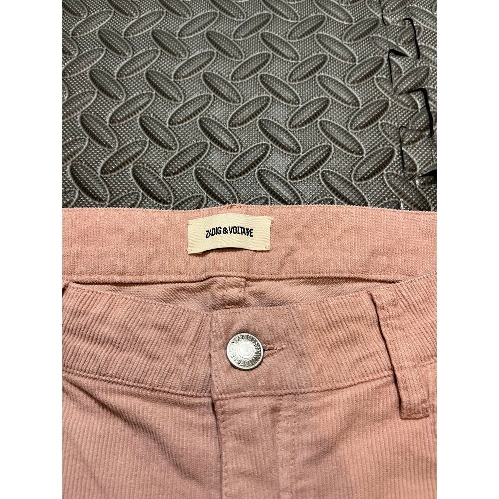 Zadig & Voltaire‎ Clint Velours Rose Pink Trousers Pants Size 40 US Large NWT - Picture 4 of 11